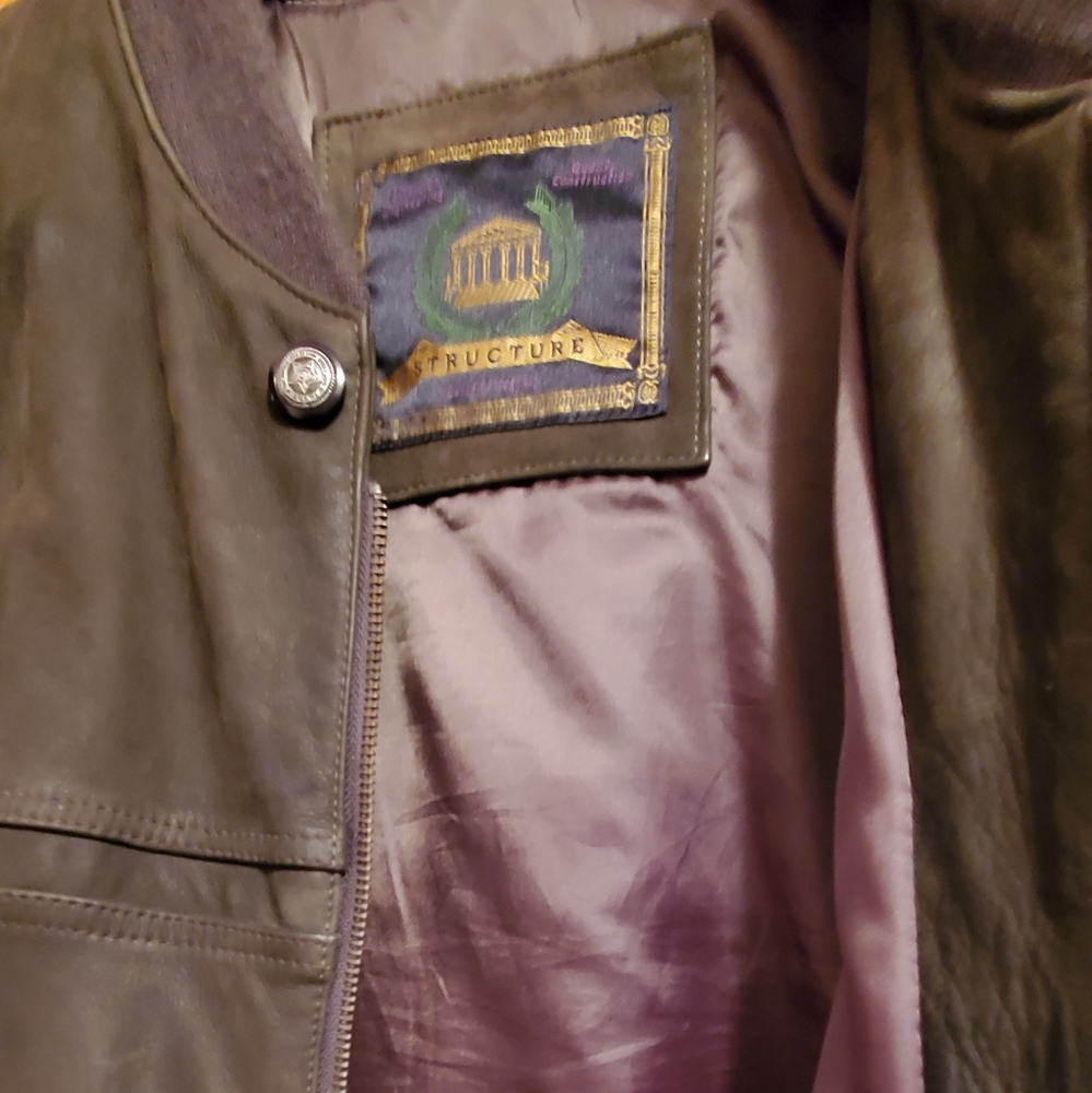 Structure Vintage Leather Jacket - Picture 3 of 3